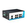 Managed layer 2 switch din rail gigabit 8 port media converter industrial switch